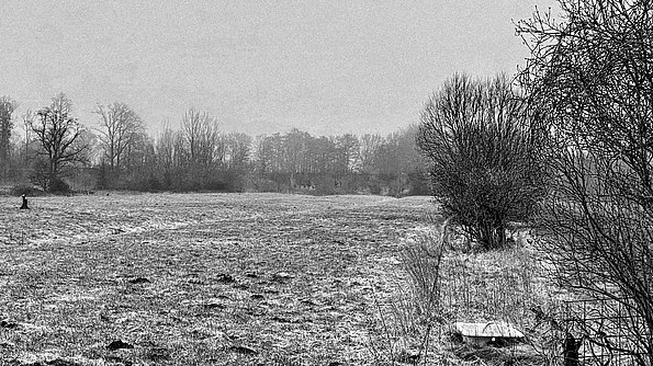 Kita Moorstücken, Bad Bramstedt, Baugrundstück (schwarz/weiß)